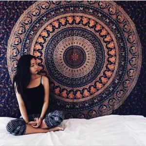 Indigo elephant boho tapestry 🐘